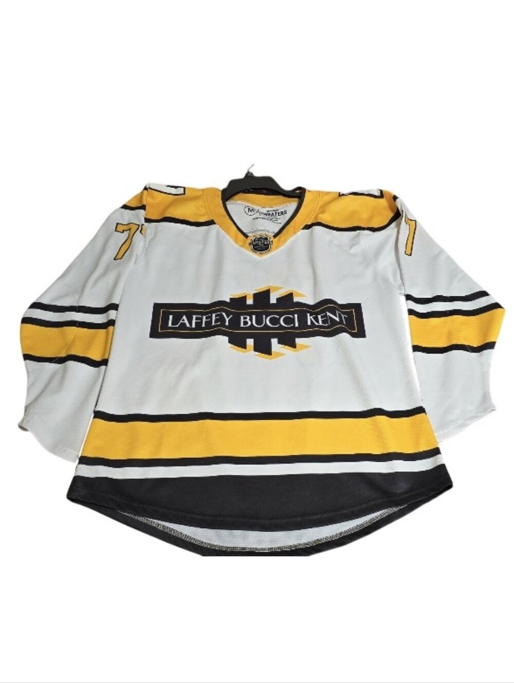 #X07 Laffey Bucci Kent Hockey Jersey - White & Yellow